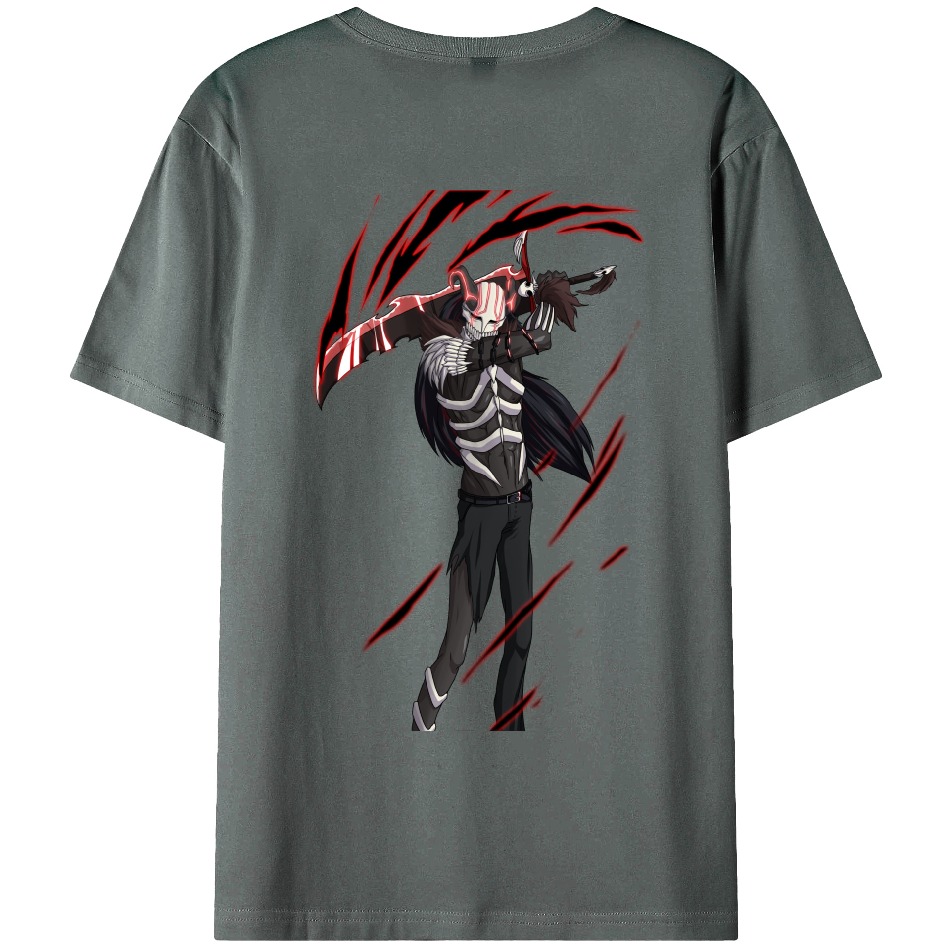 （画像用） ブリーチ 黒崎一護（くろさき いちご）BLEACH Kurosaki Ichigo 綿100％ メンズ半袖Tシャツ（バックプリント） 通気性